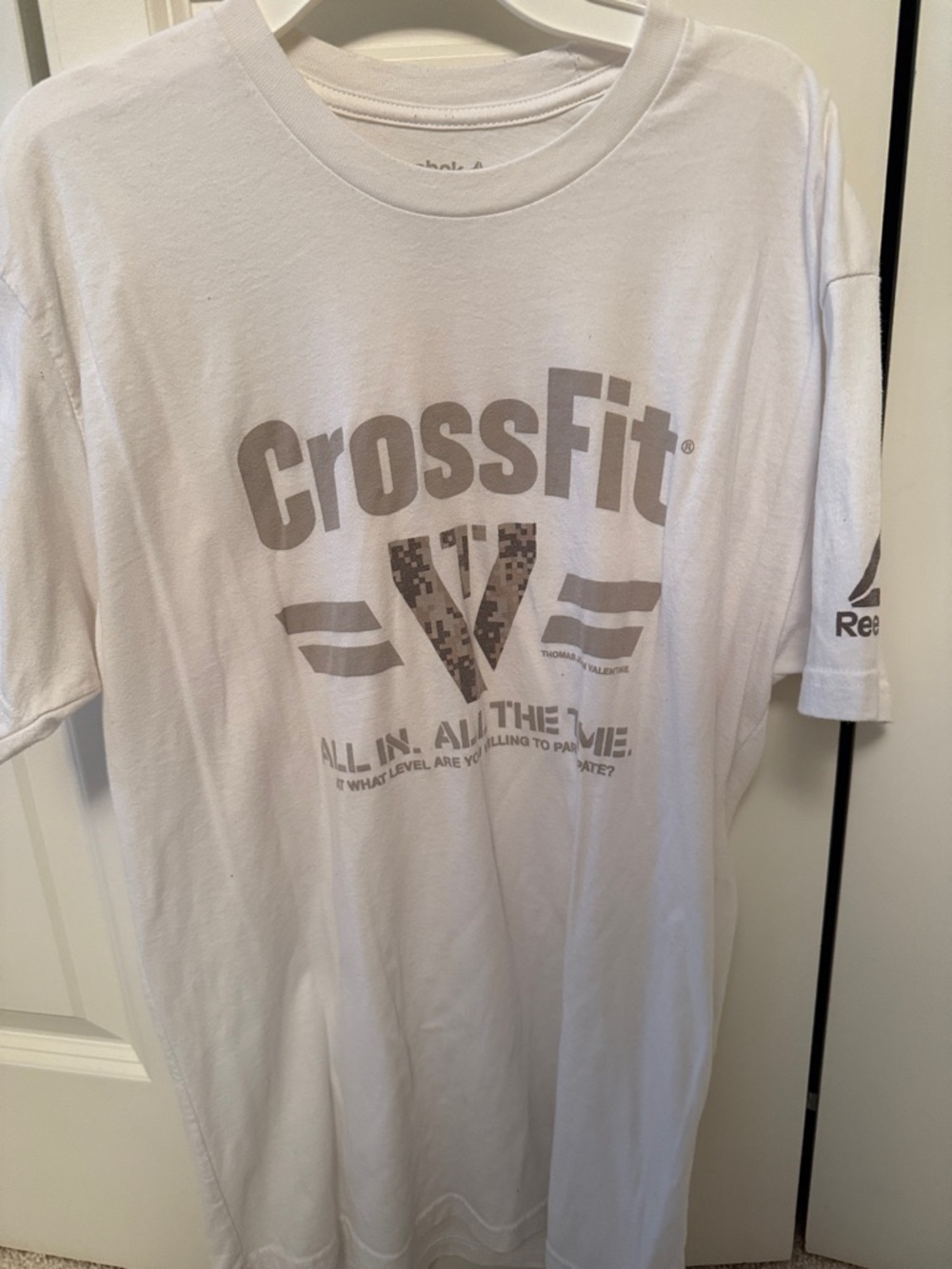 Reebok White CrossFit Graphic Short Sleeve Tee